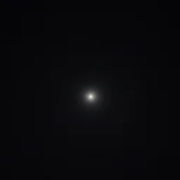 a single point of light in the black