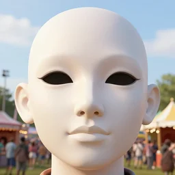 wide portrait of the face of a person at a festival who has glimpsed the fourth dimension, intricately detailed, beautiful face, detailed eyes, award winning, 8 k, happy