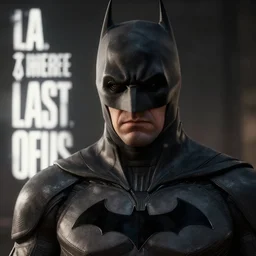 batman in the last of us, gameplay screenshot, close up, 3 d rendering. unreal engine. amazing likeness. very detailed.