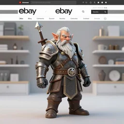 Images on the store website, eBay, Full body, Miniature of a Dwarf Warrior