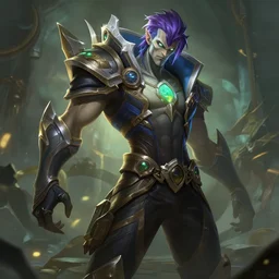 riven from league of legends cyberpunk style