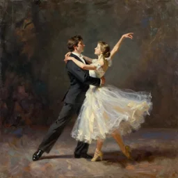 farewell waltz, oil painting