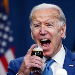 joe biden screaming'soda!! ', photograph