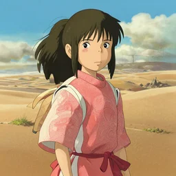 haku from spirited away in the desert, highly detailed, intricate, elegant, art by krenz cushart