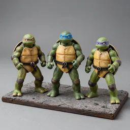 ninja turtles, diorama
