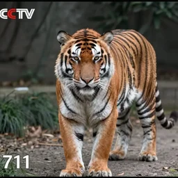 CCTV footage of a tiger at 711