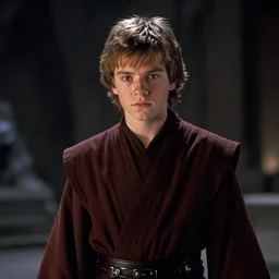 film still of young sebastian shaw as jedi in new star wars movie, dramatic lighting, highly detailed face, kodak film, wide angle shot,