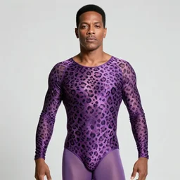 portrait of Rick James wearing a purple leopard print leotard, masterpiece by Eugene de Blaas