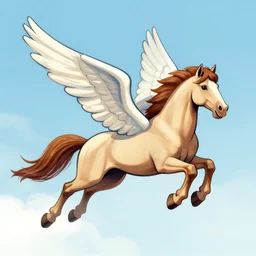 flying winged - horse, illustration by mandy jurgens
