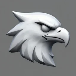 eagle head, stylized stl, 3 d render, activision blizzard style, hearthstone style
