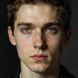 nightstalker character portrait, lean face, cinematic lighting, glowing grey eyes, hyper - detailed, 4 k, high resolution, in the style of charlie bowater, tom bagshaw, single face, symmetrical, headshot photograph, insanely detailed and intricate, beautiful, elegant, watercolor, cinematic, portrait, raphaelite, headroom, pierre - auguste renoir