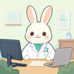rabbit doctor, illustration