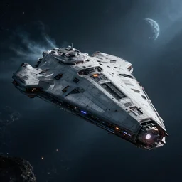 Leviathan Spaceship by markus vogt, cinematic angle, cinematic lighting, ominous atmosphere, alien planet,  trending on artstation