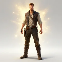 short hair stubble gunslinger shooter, dndbeyond, bright, realistic, dnd character portrait, full body, art by ralph horsley, dnd, rpg, lotr game design fanart by concept art, behance hd, artstation, deviantart, global illumination radiating a glowing aura global illumination ray tracing hdr render in unreal engine 5