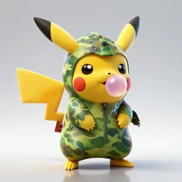 pikachu as jason voorhees!! invisibility camouflage. electricity, bubble gum, highly detailed, high contrast, light reflection, trippy, nebula, trending on art station by artgem, by peter mohrbacher, by wlop, by ruan jia
