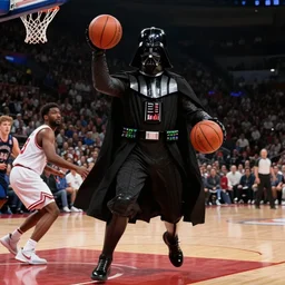 darth vader playing basketball
