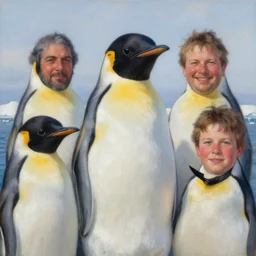 a beautiful portrait painting of life in antarctica, masterpiece by famous artist nasreddine dinet and eugene de blaas and ross tran, path tracing, artstation