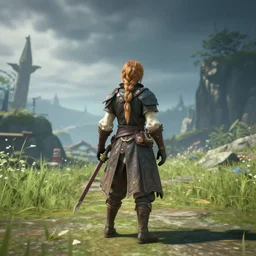 in game shot of Octopath traveler.