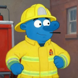 a 1 6 0 0 s painting of fireman sam