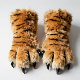 tiger fursuit gloves, taxidermy claws