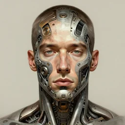 symmetry!! jean claude van damme, machine parts embedded into face, intricate, elegant, highly detailed, digital painting, artstation, concept art, smooth, sharp focus, illustration, art by artgerm and greg rutkowski and alphonse mucha, 8 k