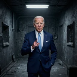 Joe Biden exploring the Backrooms