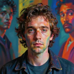 weird and disturbing portrait of todd solondz, vivid colors, neon, art by ( ( ( kuvshinov ilya ) ) ) and wayne barlowe and francis bacon and artgerm and wlop and william - adolphe bouguereau