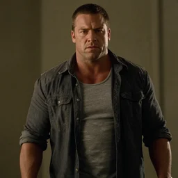a movie still from the remake of they live starring dave bautista