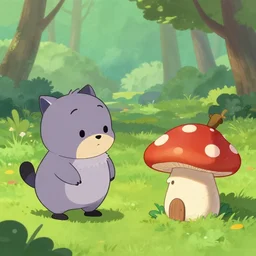 faires and a little mushroom house