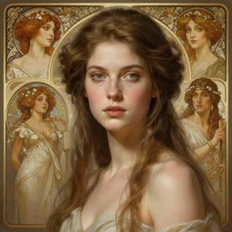 ''woman, diffuse lighting, fantasy, intricate, elegant, highly detailed, lifelike, photorealistic, digital painting, artstation, illustration, concept art, smooth, sharp focus, naturalism, trending on byron's - muse, by greg rutkowski and greg staples and alphonse mucha and auguste bourotte gaston bussiere, bayard wu, odd ner