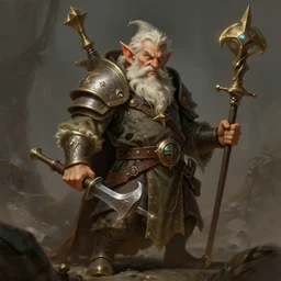 dungeons and dragons art of gnome artificer, concept art, intense, illustration, digital painting, highly detailed, fantasy, trending on artstation,