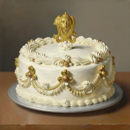 painting of a baroque cake by greg hildebrandt tim hildebrant brothers hildebrant