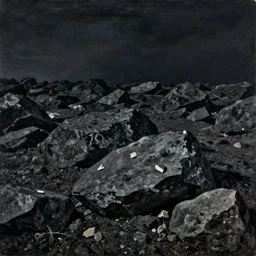 a dark rocky landscape painted by zdzisław beksinski, 4 k