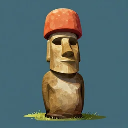 hydrocephalus easter island statue illustration by Chris Mars