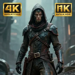 photo of a futuristic dystopian robin hood, highly detailed, 4k, HDR, award-winning photo