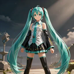Hatsune Miku, Hatsune Miku in Genshin impact, ingame screenshot