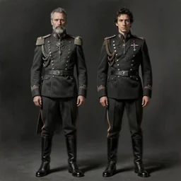 dual portrait of a stoic looking john oliver and adam driver, full body, military uniform, fantasy, intricate, elegant, beautiful, highly detailed, charcoal, centered, dark, smokey, digital painting, artstation, concept art, smooth, sharp focus, illustration, art by artgerm and greg rutkowski and alphonse mucha