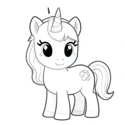 clean simple line art of a cute beautiful unicorn. no background. well composed, clean coloring book page, beautiful detailed face. coloring book line art by artgerm and greg rutkowski and johanna basford