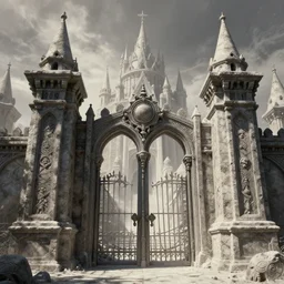 the gate to the eternal kingdom of chalk!!!, fantasy, digital art, hd, detailed.