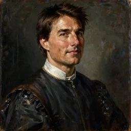 1 4 0 0 s renaissance full body portrait of tom cruise, painting by jan van eyck, northern renaissance art, oil on canvas, wet - on - wet technique, realistic, expressive emotions, intricate textures, illusionistic detail