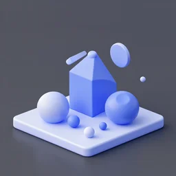 blender render, viewport, simple 3d scene, cycles!!!, geometric shapes