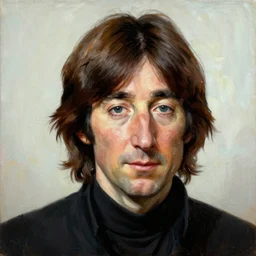 A portrait of John Lennon, oil painting, majestic, detailed, high resolution