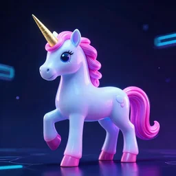 first born unicorn, cyberwave, neon, cinematic,