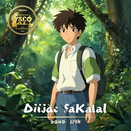 disco diffusion painting of teemo in the jungle by makoto shinkai, masterpiece, contest award winner