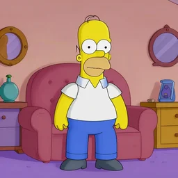 Homer Simpson in the backrooms