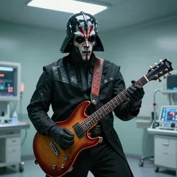 darth maul playing a guitar in emergency room