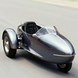 concept art for a sidecar car, painted by syd mead, high quality