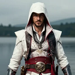 tom hardy in assassins creed portrait, dramatic light, lake background, 2 0 0 mm focal length, painted by stanley lau, painted by greg rutkowski, painted by stanley artgerm, digital art, trending on artstation