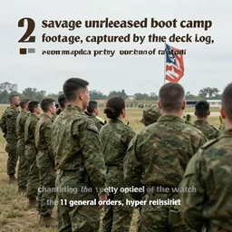 “ 2 1 savage unreleased boot camp footage, captured by the deck log, from the petty officer of the watch, chanting the 1 1 general orders, hyper realistic ”