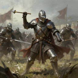 madness of the medieval battlefield. fantasy, digital painting, hd, detailed.